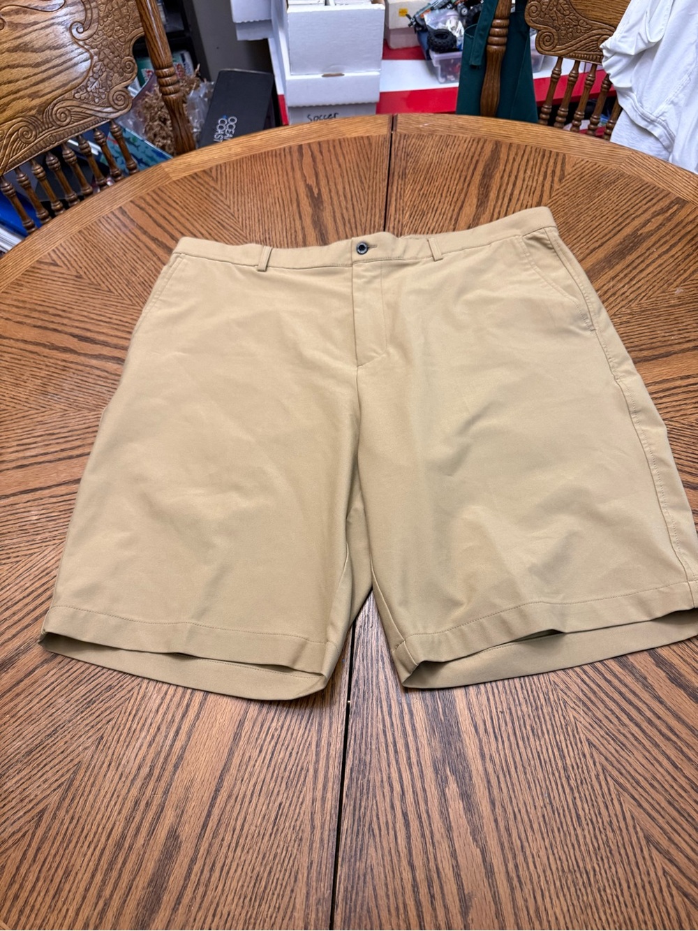 Dunning Men's Khaki Stretch Performance Shorts